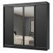 Guarda-Roupa Casal Madesa Austin 4 Portas de Correr com Espelhos 3 Gavetas