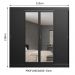 Guarda-Roupa Casal Madesa Austin 4 Portas de Correr com Espelhos 3 Gavetas