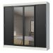 Guarda-Roupa Casal Madesa Austin 4 Portas de Correr com Espelhos 3 Gavetas