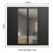 Guarda-Roupa Casal Madesa Austin 4 Portas de Correr com Espelhos 3 Gavetas