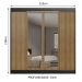 Guarda-Roupa Casal Madesa Austin 4 Portas de Correr com Espelhos 3 Gavetas