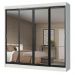 Guarda-Roupa Casal Madesa Austin 4 Portas de Correr de Espelho 3 Gavetas