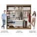 Guarda-Roupa Casal Madesa Austin 4 Portas de Correr de Espelho 3 Gavetas