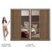 Guarda-Roupa Casal Madesa Cronos 4 Portas de Correr com Espelhos