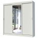 Guarda-Roupa Casal Madesa Istambul 3 Portas de Correr com Espelho 3 Gavetas - Branco