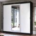 Guarda-Roupa Casal Madesa Istambul 3 Portas de Correr com Espelho 3 Gavetas - Preto/Branco
