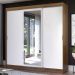 Guarda-Roupa Casal Madesa Istambul 3 Portas de Correr com Espelho 3 Gavetas - Rustic/Branco