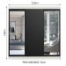 Guarda-Roupa Casal Madesa Istambul 3 Portas de Correr com Espelhos 3 Gavetas - Branco/Preto