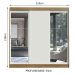 Guarda-Roupa Casal Madesa Istambul 3 Portas de Correr com Espelhos 3 Gavetas - Rustic/Branco