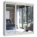 Guarda-Roupa Casal Madesa Istambul 3 Portas de Correr de Espelho 3 Gavetas - Branco