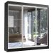 Guarda-Roupa Casal Madesa Istambul 3 Portas de Correr de Espelho 3 Gavetas - Preto/Branco