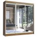 Guarda-Roupa Casal Madesa Istambul 3 Portas de Correr de Espelho 3 Gavetas - Rustic/Branco