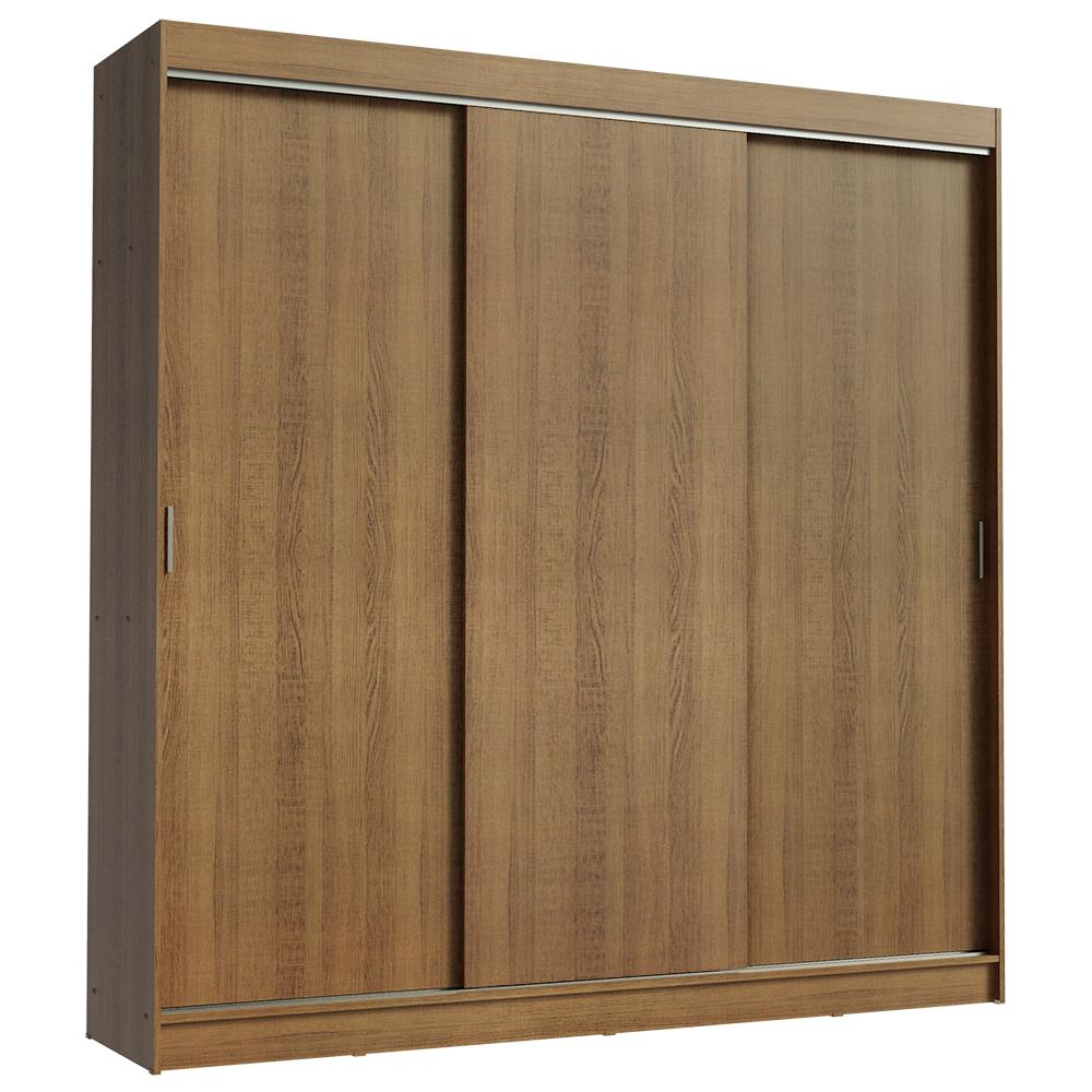 Guarda-Roupa Casal Madesa Kansas 3 Portas de Correr 3 Gavetas