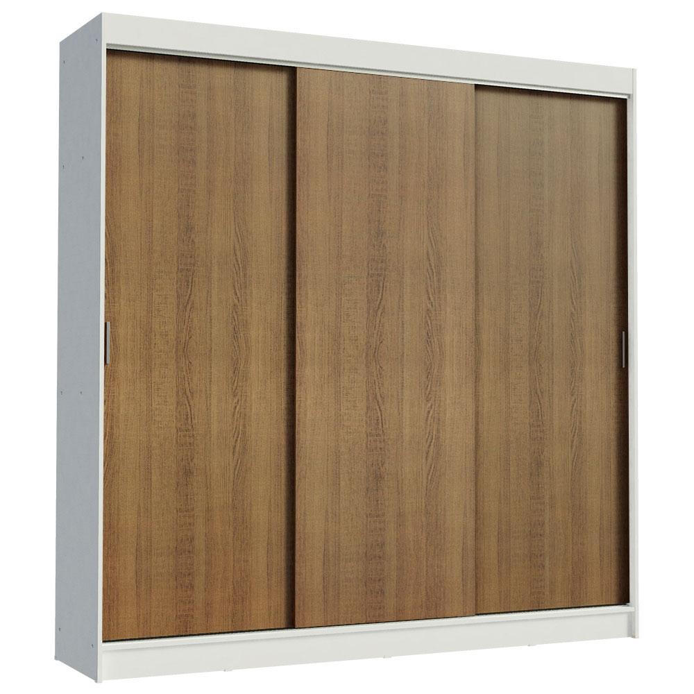 Guarda-Roupa Casal Madesa Kansas 3 Portas de Correr 3 Gavetas