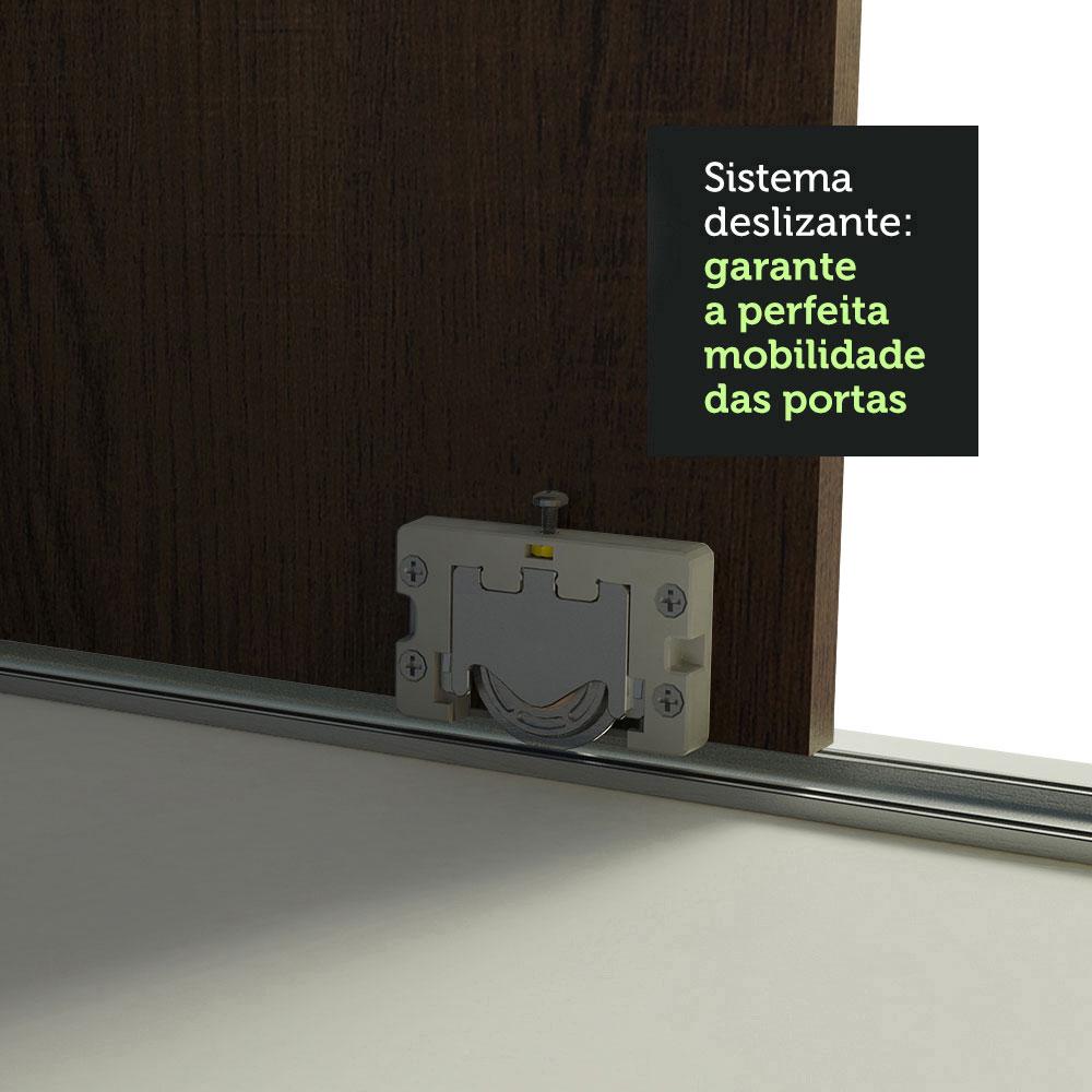 Guarda-Roupa Casal Madesa Kansas 3 Portas de Correr 3 Gavetas