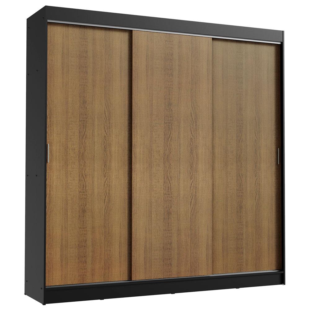 Guarda-Roupa Casal Madesa Kansas 3 Portas de Correr 3 Gavetas