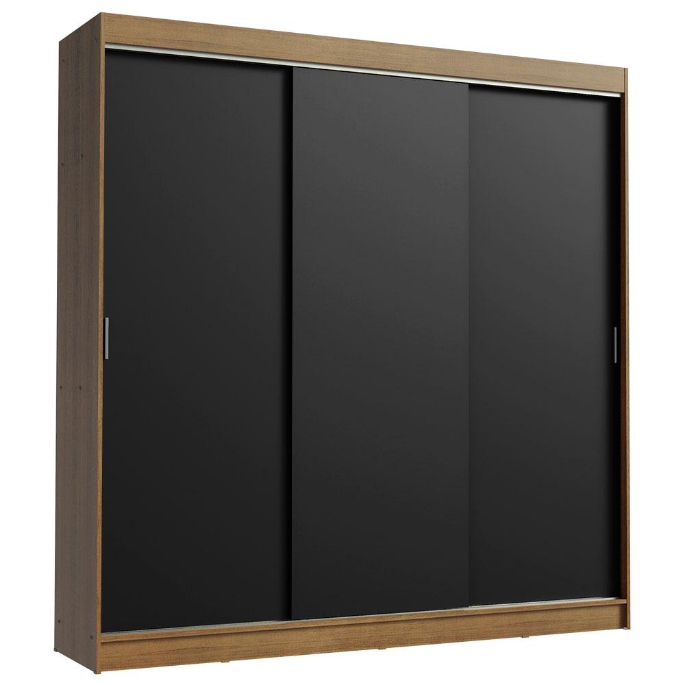 Guarda-Roupa Casal Madesa Kansas 3 Portas de Correr 3 Gavetas