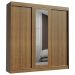 Guarda-Roupa Casal Madesa Kansas 3 Portas de Correr com Espelho 3 Gavetas - Rustic
