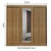 Guarda-Roupa Casal Madesa Kansas 3 Portas de Correr com Espelho 3 Gavetas - Rustic