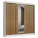 Guarda-Roupa Casal Madesa Kansas 3 Portas de Correr com Espelho 3 Gavetas