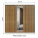 Guarda-Roupa Casal Madesa Kansas 3 Portas de Correr com Espelho 3 Gavetas
