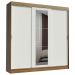 Guarda-Roupa Casal Madesa Kansas 3 Portas de Correr com Espelho 3 Gavetas