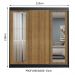 Guarda-Roupa Casal Madesa Kansas 3 Portas de Correr com Espelhos 3 Gavetas