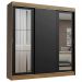 Guarda-Roupa Casal Madesa Kansas 3 Portas de Correr com Espelhos 3 Gavetas