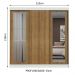 Guarda-Roupa Casal Madesa Kansas 3 Portas de Correr com Espelhos 3 Gavetas