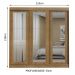Guarda-Roupa Casal Madesa Kansas 3 Portas de Correr de Espelho 3 Gavetas
