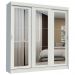 Guarda-Roupa Casal Madesa Kansas 3 Portas de Correr de Espelho 3 Gavetas