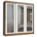 Guarda-Roupa Casal Madesa Kansas 3 Portas de Correr de Espelho 3 Gavetas