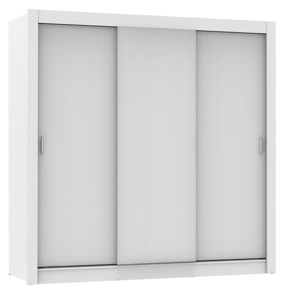 Guarda Roupa Casal Madesa Lyon 3 Portas de Correr 2 Gavetas - Branco