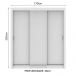 Guarda Roupa Casal Madesa Lyon 3 Portas de Correr 2 Gavetas - Branco