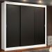 Guarda Roupa Casal Madesa Lyon 3 Portas de Correr 2 Gavetas - Branco/Preto