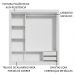 Guarda Roupa Casal Madesa Lyon 3 Portas de Correr 2 Gavetas - Branco/Rustic