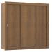 Guarda Roupa Casal Madesa Lyon 3 Portas de Correr 2 Gavetas - Rustic