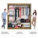 Guarda Roupa Casal Madesa Lyon 3 Portas de Correr 2 Gavetas - Rustic