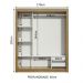 Guarda Roupa Casal Madesa Lyon 3 Portas de Correr 2 Gavetas - Rustic
