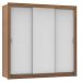 Guarda Roupa Casal Madesa Lyon 3 Portas de Correr 2 Gavetas - Rustic/Branco