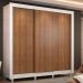 Guarda Roupa Casal Madesa Lyon 3 Portas de Correr 2 Gavetas com Pés - Branco/Rustic