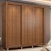 Guarda Roupa Casal Madesa Lyon 3 Portas de Correr 2 Gavetas com Pés - Rustic