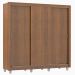 Guarda Roupa Casal Madesa Lyon 3 Portas de Correr 2 Gavetas com Pés - Rustic
