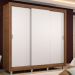 Guarda Roupa Casal Madesa Lyon 3 Portas de Correr 2 Gavetas com Pés - Rustic/Branco