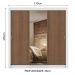 Guarda Roupa Casal Madesa Lyon 3 Portas de Correr com Espelho 2 Gavetas - Branco/Rustic