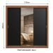 Guarda Roupa Casal Madesa Lyon 3 Portas de Correr com Espelho 2 Gavetas - Rustic/Preto