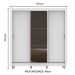Guarda Roupa Casal Madesa Lyon 3 Portas de Correr com Espelho 2 Gavetas com Pés - Branco