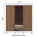 Guarda Roupa Casal Madesa Lyon 3 Portas de Correr com Espelho 2 Gavetas com Pés - Branco/Rustic