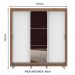 Guarda Roupa Casal Madesa Lyon 3 Portas de Correr com Espelho 2 Gavetas com Pés - Rustic/Branco