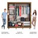 Guarda Roupa Casal Madesa Lyon 3 Portas de Correr com Espelho 2 Gavetas com Pés - Rustic/Branco